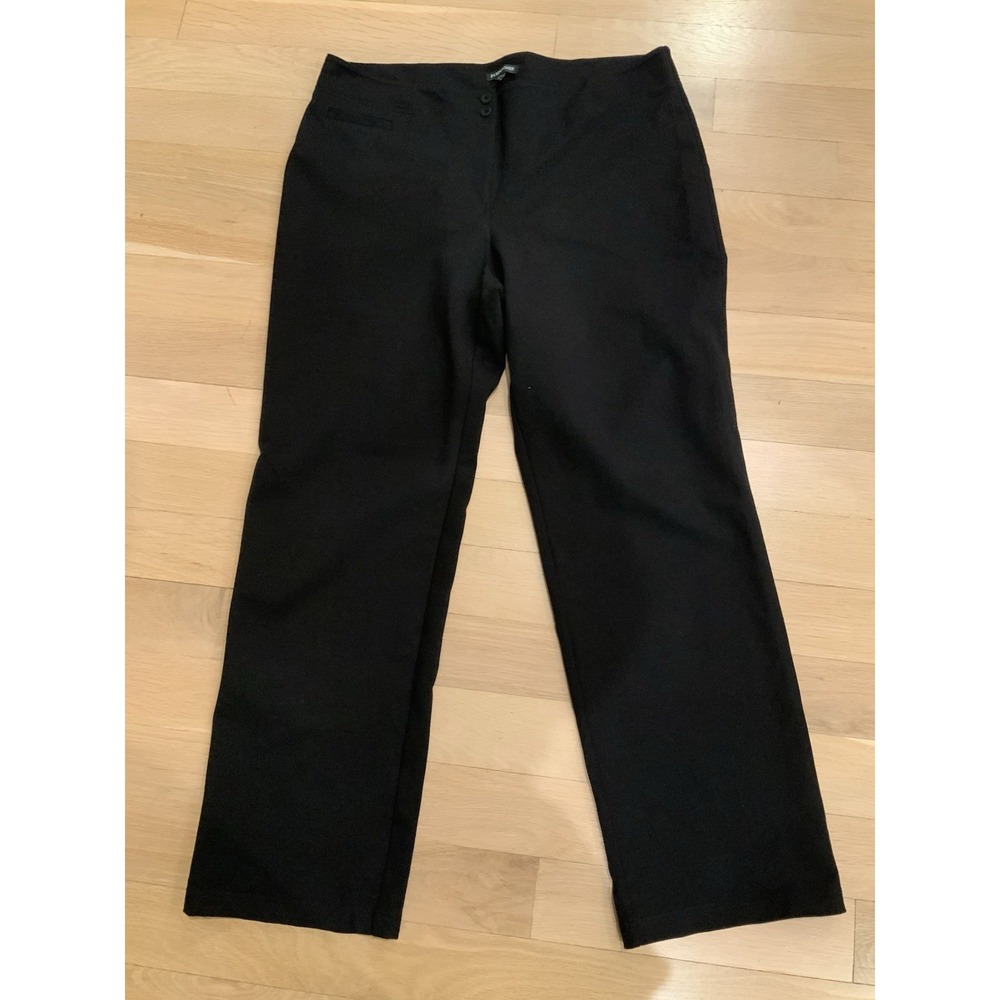Eileen Fisher Stretchy black‎ Dress Pants XL 38 Waist Viscose Nylon Spandex